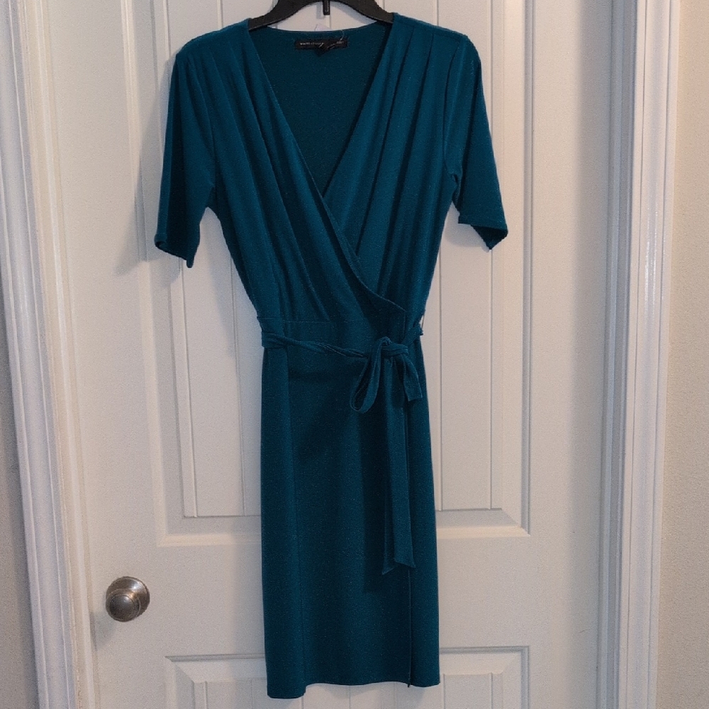 White House Black Market Teal Midi Dress